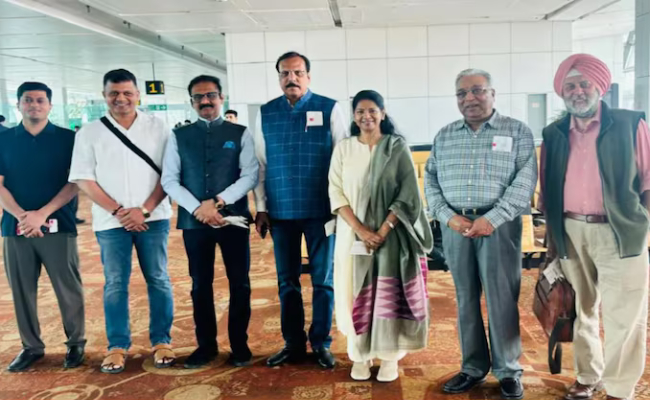 Flight carrying Kanimozhi-led MP delegation circles Moscow sky following drone attack